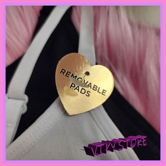 💕 NWT Juicy Couture 2-Pack Bralette/Bra Bling Pads Large #7181 💕 - Picture 4 of 6